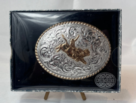 Crumrine Belt Buckle C06150 Bull Riding Western Style Made In Mexico Ova... - £39.06 GBP
