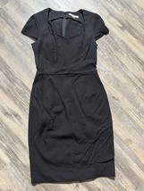 Banana Republic Dress Womens Size 4 Black Cap Sleeve Sheath Business LBD - $24.04