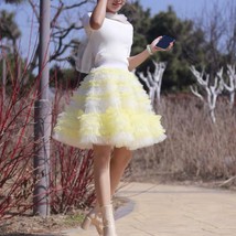 Black Knee Length Layered Tulle Skirt Plus Size A-line Princess Tutu Skirt image 11