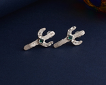Cute cactus green onyx stud earrings thumb155 crop