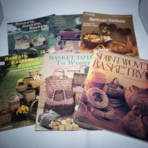 Lot of 6 VTG Woven Basketry Book Booklets 1983-1986 Over 70 basket designs - £15.76 GBP