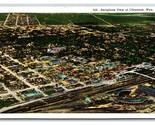 Aerial View Cheyenne Wyoming WY Linen Postcard S13 - $3.56