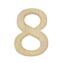 Unfinished Unpainted Wooden Number 8 (Eight) 6 Inches - £18.68 GBP