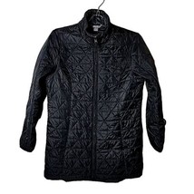 Eddie Bauer Women M Black Quilted Full Zip Polyester Fill Packable Jacket - £46.68 GBP
