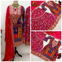 Trending Pakistani Salwar Suit Set, Sharara Suit, Punjabi dress, Traditional sal - £68.62 GBP