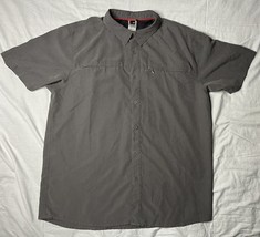 The North Face Shirt Men’s Size XXL Gray Short Sleeve Button Up AJEF Out... - $14.40