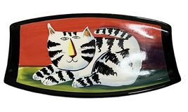 Naylor Designs Hand Painted Kitty Cat Platter Plate Wall Hanging - $21.04