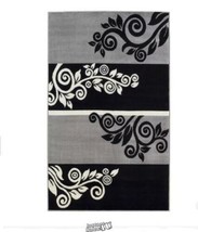 6&#39;6&quot;x9&#39;6&quot; Capri Noir Indoor/Outdoor Area Rug Black Gray Linon 100% Polypropylene - $109.24