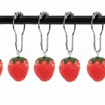 Decorative Strawberry Shower Curtain Hooks Set of 12 - $40.58