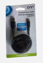 onn. USB-A to Micro USB Charge Cable 10FT/3m - Hi-Speed Certified - $76.52 MXN
