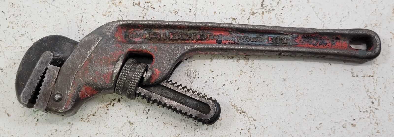 *PV44) Vintage 12&quot; Ridge Tool Rigid Heavy Duty Adjustable Jaw Pipe Wrenc... - $9.89