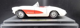 1957 White Chevy Corvette Diecast Car 1/24 Burago New - £15.82 GBP