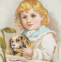 C1890s Reward Of Merit Victorian Trade Card Lithograph School Award Pupp... - $21.70 CAD