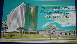 Vintage Welcome To Ford Motor Company In Dearborn &amp; Map Brochure 1960s - $15.99