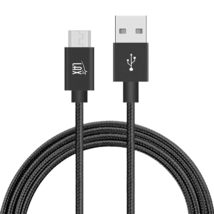 Lax Micro Usb Cable 10FT 3m Durable Braided Nylon Micro Usb To Usb Cable Black - £4.94 GBP