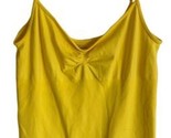 Guess Girls Sweetheart Runched  Stretchy Spaghetti Strap Cami Top Yellow S - $5.12