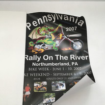 Pa rally on river 2007 Northumberland PA  promo poster biker motorcycle ... - €17,15 EUR