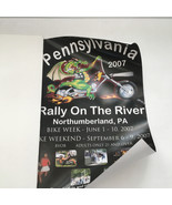Pa rally on river 2007 Northumberland PA  promo poster biker motorcycle ... - €17,15 EUR
