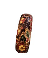 Vintage Enamel Bangle Bracelet Elephant Theme #224 - $43.22 CAD