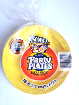 Vtg Solo Party Plates Bright Yellow 6 Inch Plates NOS Advertising Clown ... - $8.79
