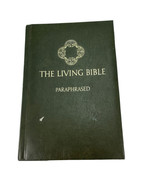 The Living Bible Paraphrased Tyndale Padded Hardcover Green Vintage 1973 - $13.33 CAD