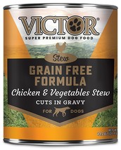 Victor Super Premium Dog Food Grain Free Wet Dog Food Chicken &amp; Vegetable in gra - £58.38 GBP