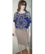 Vintage INC International Concepts Paisley Shapes Pattern Design Top Blo... - $27.68 CAD