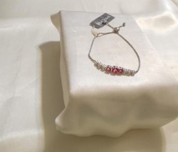 Danori Silver-Tone Crystal &amp; Stone Slider Bracelet A780 $75 - £26.35 GBP