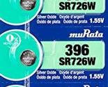 Murata 396 Battery SR726W 1.55V Silver Oxide Watch Button Cell (5 Batter... - £7.32 GBP