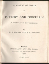 1900 Manual of Marks Pottery Porcelain Dictionary of Reference Index Hoo... - £87.82 GBP