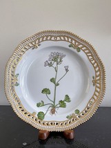Royal Copenhagen Flora Danica Saxifraga Granulata L. Pierced Porcelain Plate - £633.08 GBP