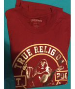 TRUE RELIGION MEN'S T SHIRT XL - RED DAHLIA - NEW WITH TAGS - FREE SHIPPING - $34.28