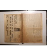 Vintage Brooklyn Times Union Oct. 1935 WW2 Era Newpaper Italy Invades Et... - £77.89 GBP
