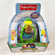 Fisher Price Little People Eddie w/ Pet Frog Tippity Top Egg Easter Vtg ... - £6.28 GBP