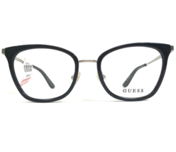 Guess Eyeglasses Frames GU2706 001 Black Silver Cat Eye 50-17-140 - £51.53 GBP