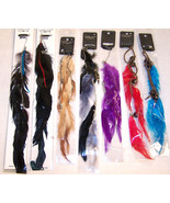 2 ASST FEATHER clip in HAIR EXTENSIONS feathers fashion salon beauty supply - £3.75 GBP