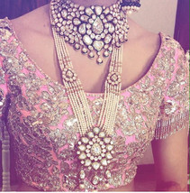 VeroniQ Trends- Designer Raani Haar Bridal Wear Necklace Set in Multistrand Pear - £196.72 GBP