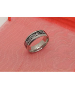 JESUS Fish Christian Men&#39;s Stainless Steel 8mm Band Ring - Pick Size- pi... - €5,24 EUR