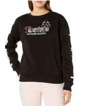 $46 Southpole Women&#39;s Sequin Pullover Sweater, Black Owl Tootsie Patch Sz S NWT - £11.24 GBP