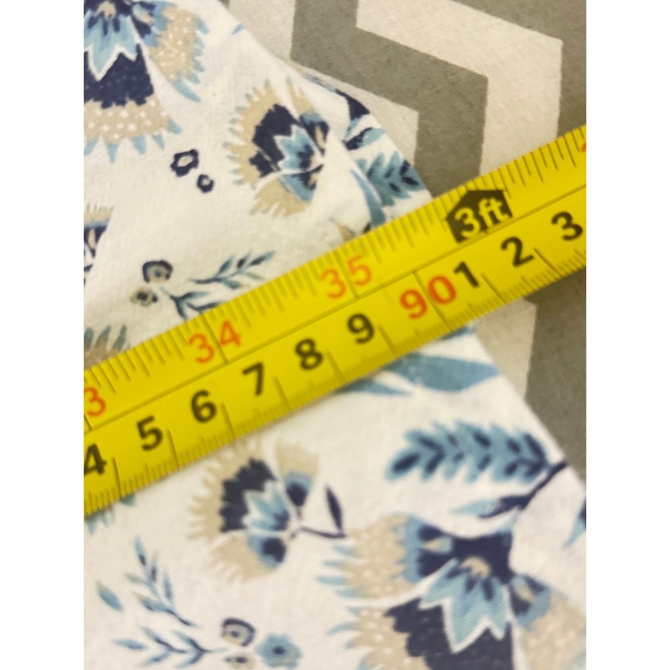 Universal Thread Blue Floral Ruffle Dress | Cotton Linen Blend | Size M Item image 7