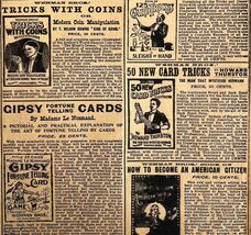 Magic Fortunes Boxing Advertisement Page 1899 Full Page #1 Antique DWEE4 - $14.88 CAD