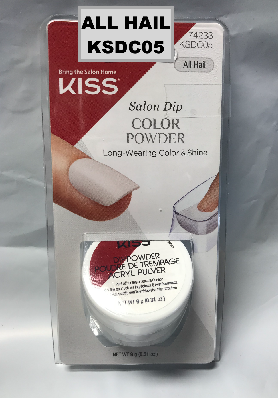 KISS SALON DIP COLOR POWDER &#39;KSDC05&#39; ALL HAIL LONG-WEARING COLOR &amp; SHINE - $6.95
