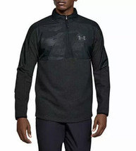 New Under Armour Men’s Black Cold Gear 1/2 Zip Fleece Pullover Jacket Sz Small - £31.54 GBP