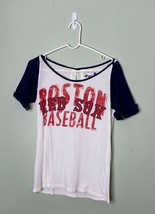 GIII 4Her by Carl Banks Womens Size Small Boston Red Sox Raglan Tee Baseball - £7.44 GBP