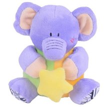 Purple Elaphant Toddler Shaking Plush Toys Cute Baby Stuffed Animals Infant Toys