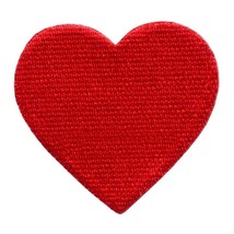 RED HEART IRON ON PATCH 2&quot; Love Embroidered Applique Rocker Biker Rockab... - $2.95
