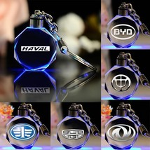 LED Light Car Logo Keyring Pendant Crystal Key Chain For   Mercedes Benz  Buick  - £34.42 GBP