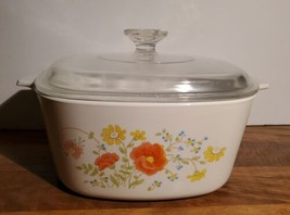 Vintage Corning Ware Wildflower A-3-B Casserole Dish w/ Lid - £27.36 GBP