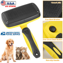 Pet Dog Cat Grooming Self Cleaning Brush Comb Slicker Hair Trimming Shedding Fur - £25.65 GBP