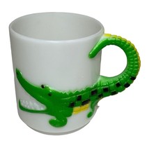 Vintage Kids Plastic Alligator Cup 3D Zoo Animal Retro Mug 1970s - $11.20